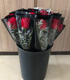 Single stalk roses