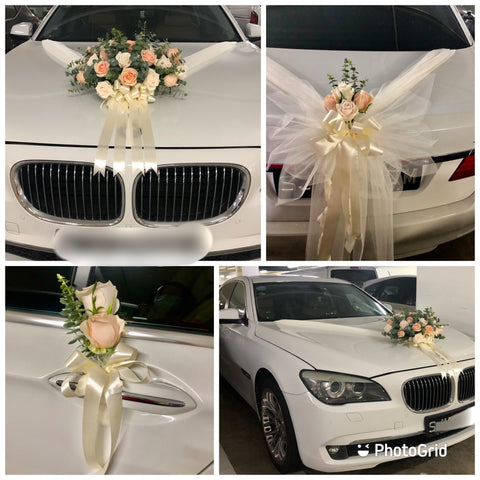 Bridal Car Decor Flowers Singapore  Wedding Car Decoration Packages – JW  FLORIST