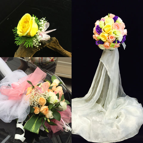 Wedding Flower Package & Car Deco W511